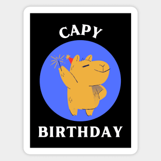 Capy Birthday | Capybara Pun Magnet